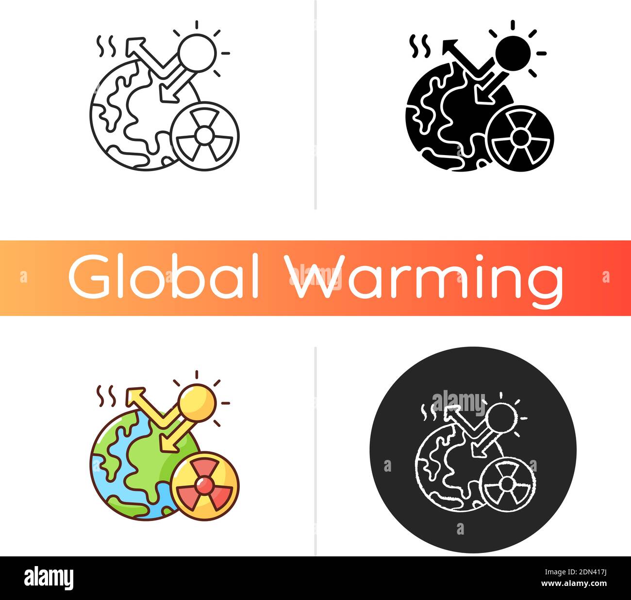 Radiative forcing icon Stock Vector
