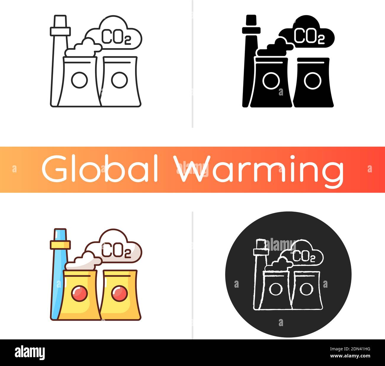 Air pollution icon Stock Vector