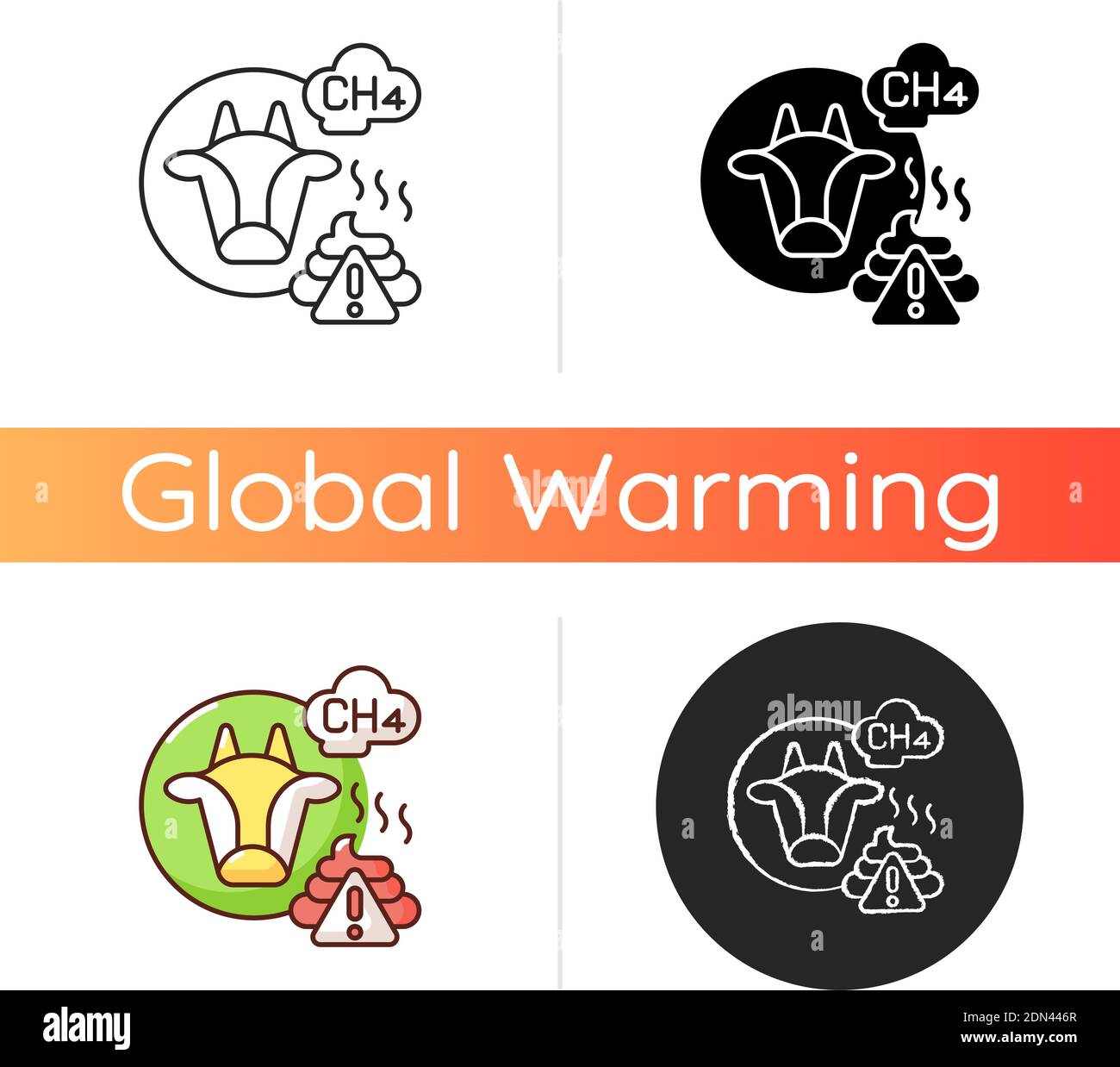 Farming livestock icon Stock Vector