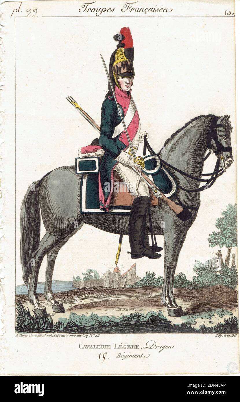 cavalier du 15e régiment de dragons 1er Empire Stock Photo Alamy