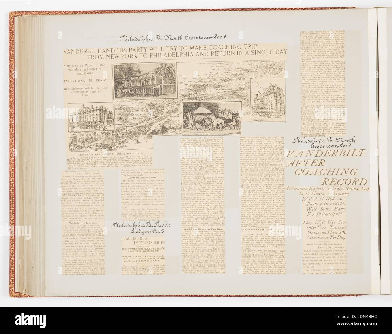 Commemorative Scrapbook Documenting the 1901 Record Breaking Coach Race from New York City to