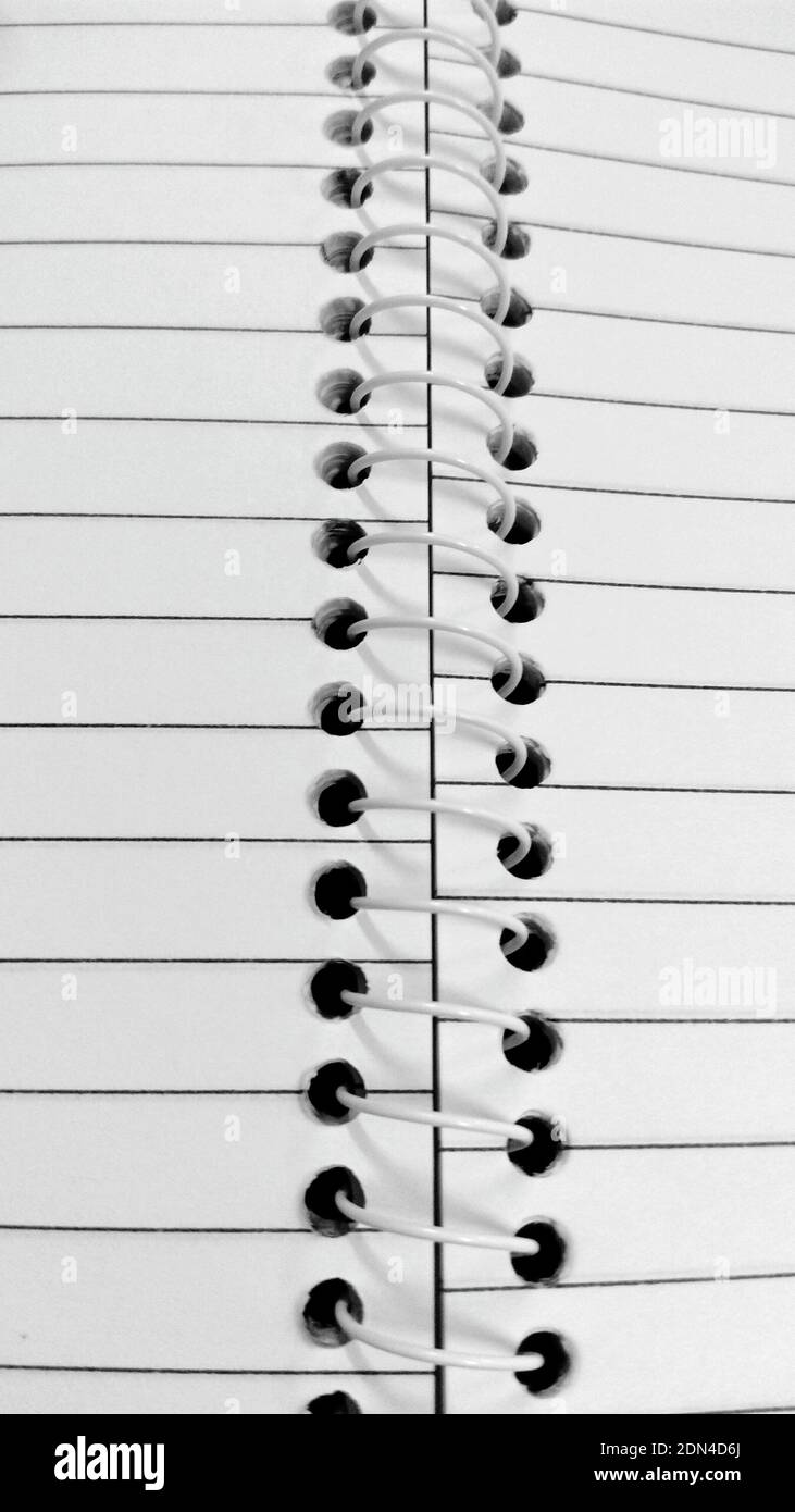 Notebook spiral full page hi-res stock photography and images - Alamy