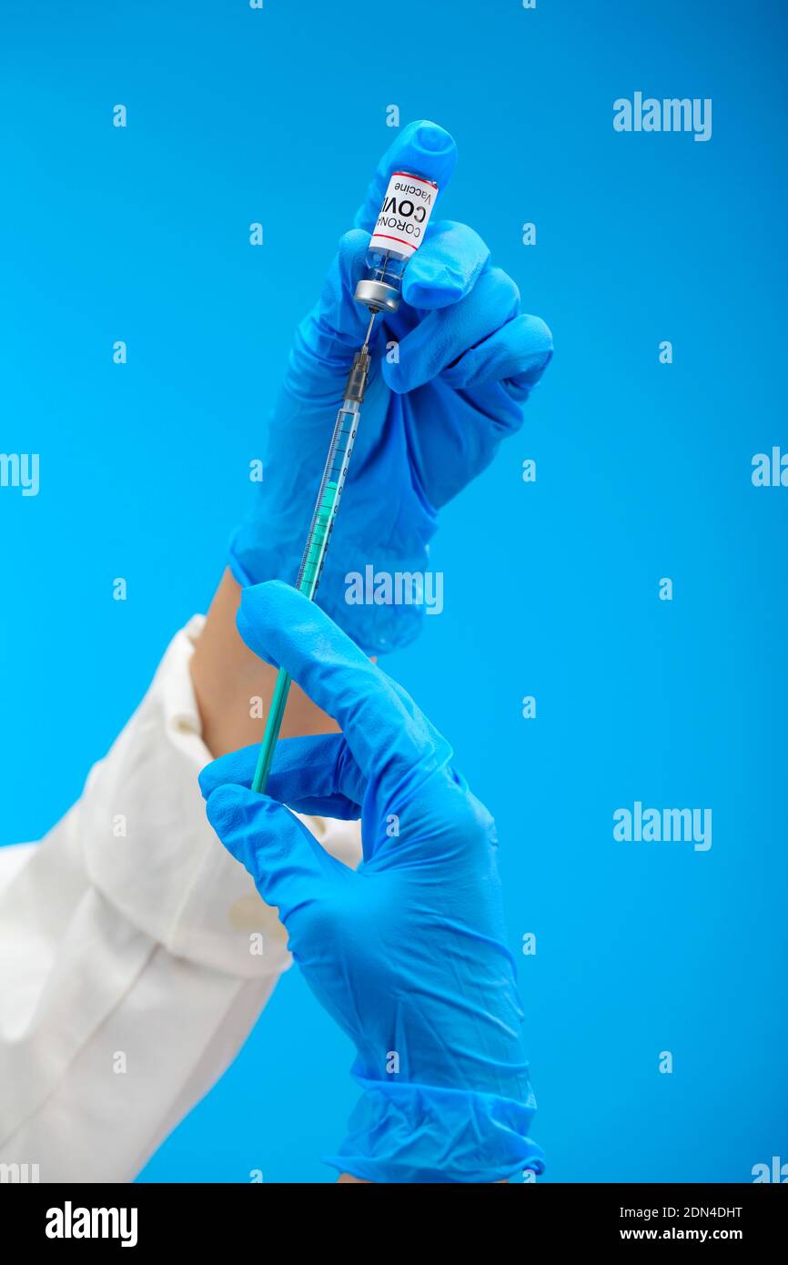 Vaccination against the Covid-19 epidemic Stock Photo
