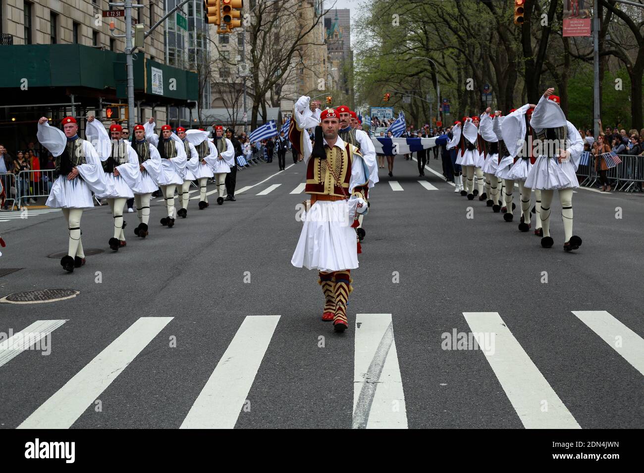 Greek Day parade in New York city , celebrating the countries