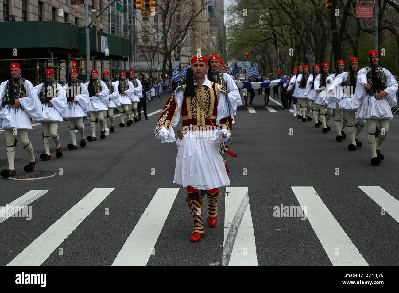 Greek Day parade in New York city , celebrating the countries