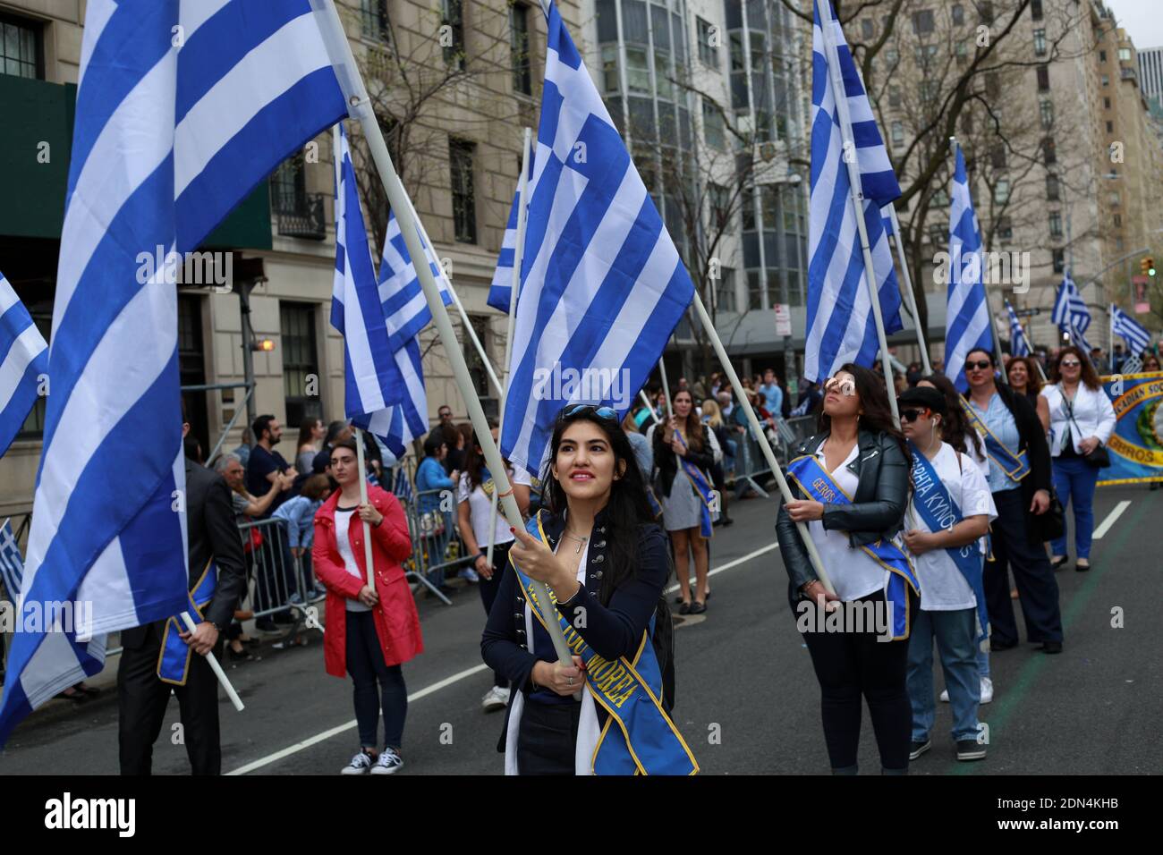 Greek Day parade in New York city , celebrating the countries