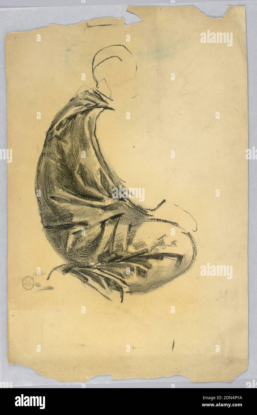 Charcoal & Chalk Drawing by Jean-Alfred Morie Charcoal & Chalk Drawing by Jean-Alfred Morie