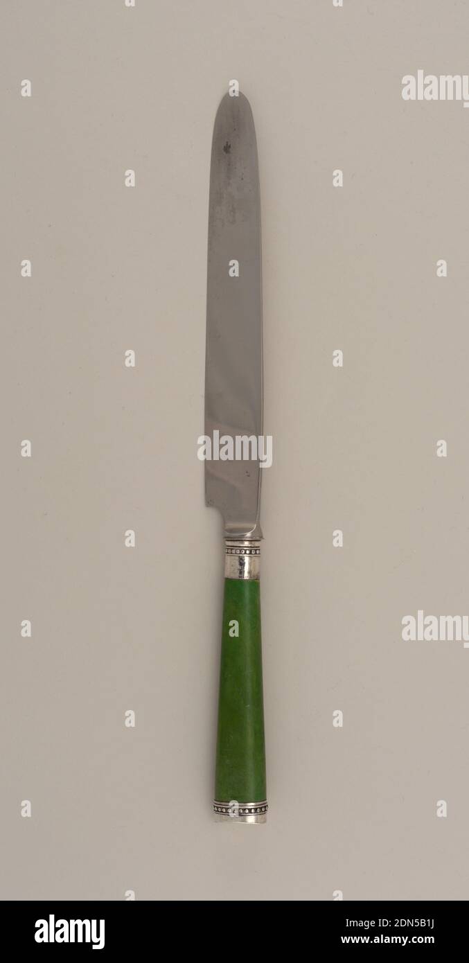 https://c8.alamy.com/comp/2DN5B1J/knife-green-stained-ivory-steel-silver-part-of-a-set-of-knives-and-forks-1959-56-1-af-where-ad-are-knives-and-e-f-are-forks-knife-ab-tapering-stained-green-ivory-handle-with-beaded-silver-cap-terminal-and-ferrule-and-silver-blade-england-late-18th-century-cutlery-decorative-arts-knife-2DN5B1J.jpg