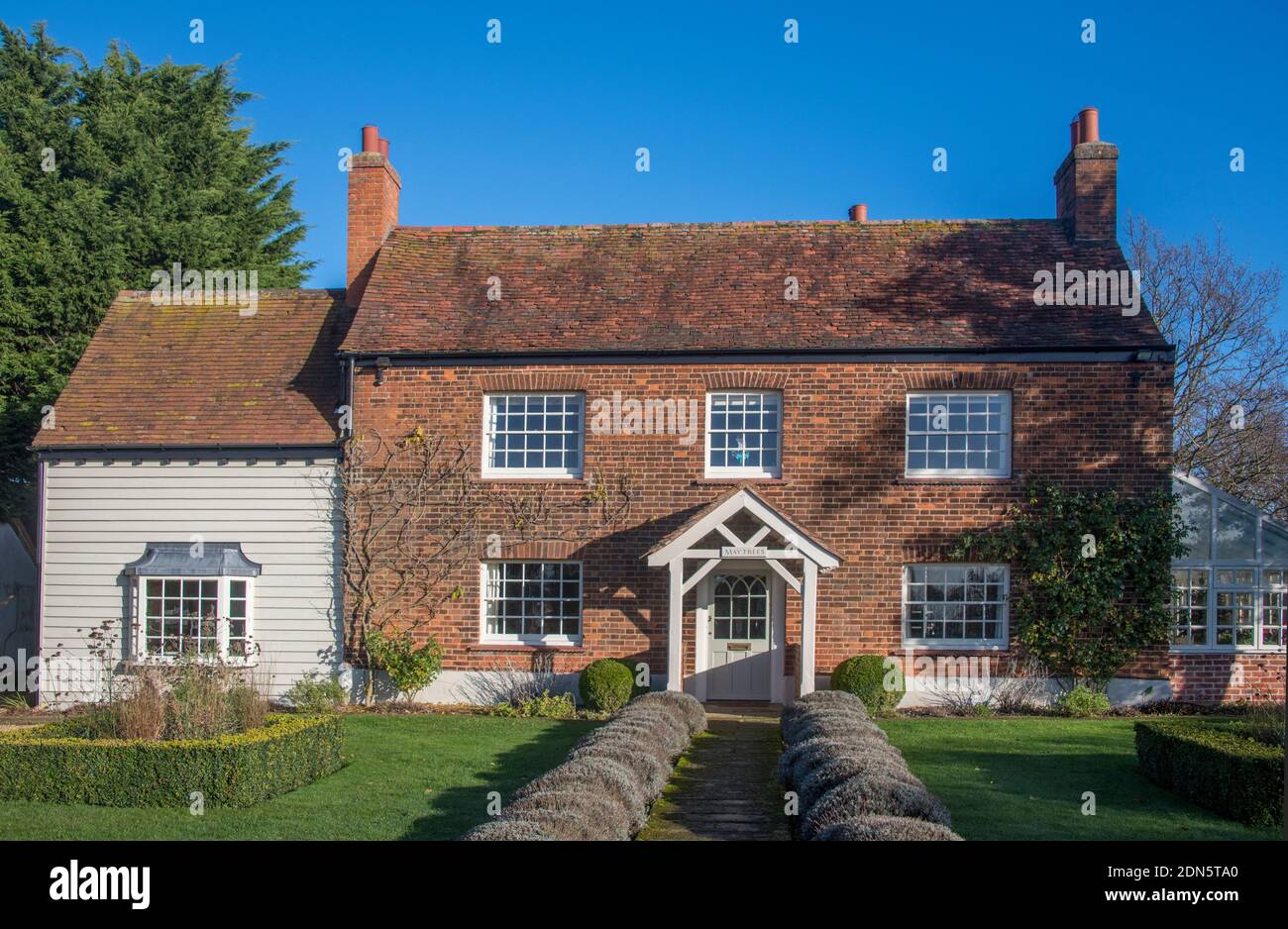 May Tree House Matching Green Essex England Stock Photo Alamy