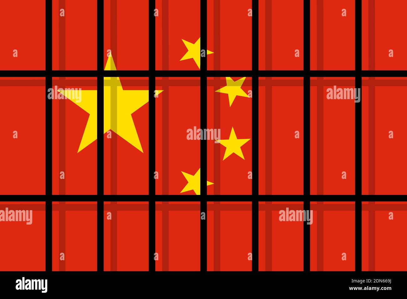 Chinese prison and jail in China. Place for criminals and prisoners