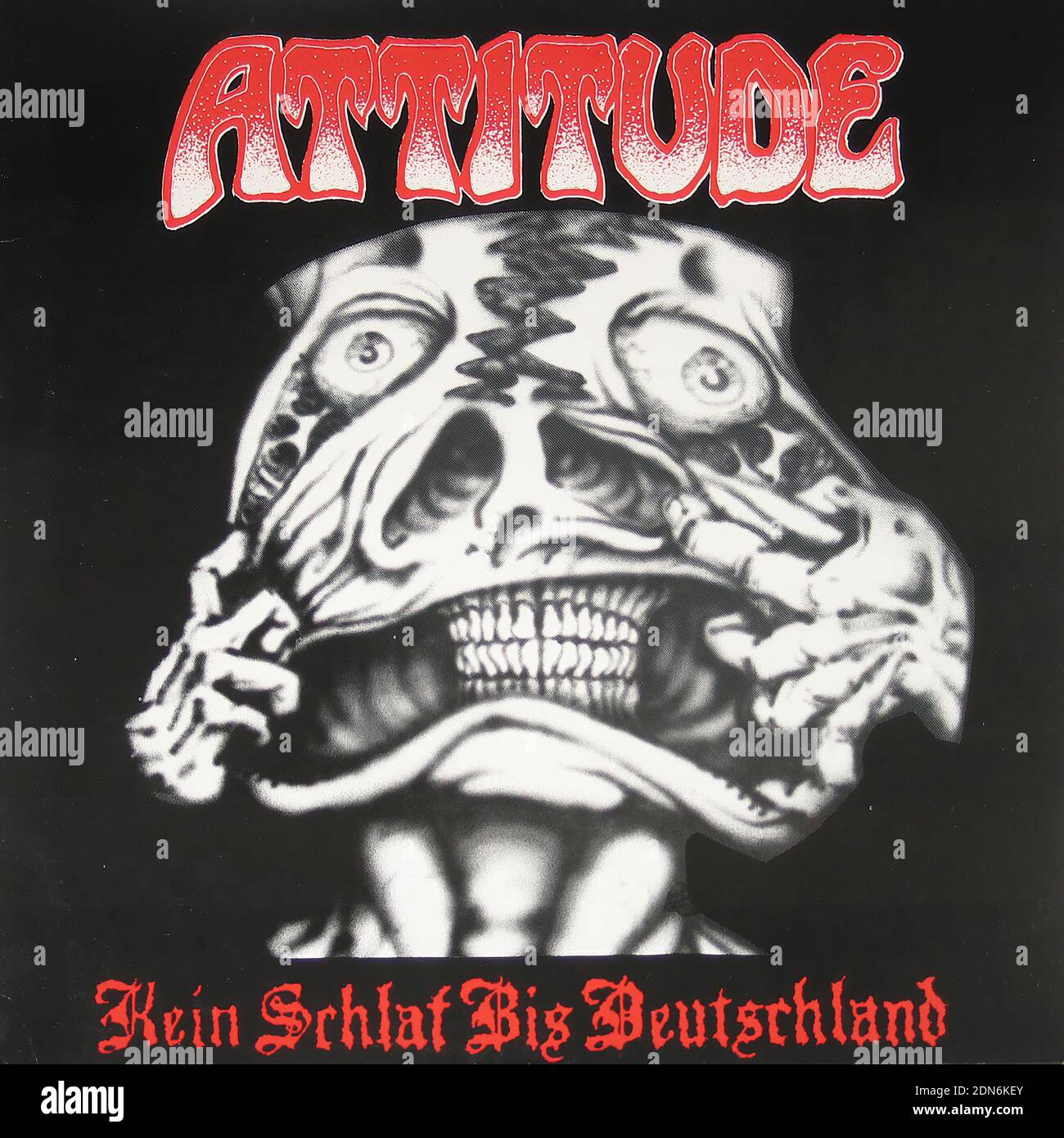 Attitude Kein Schlaf Bis Deutschland  - Vintage Vinyl Record Cover Stock Photo