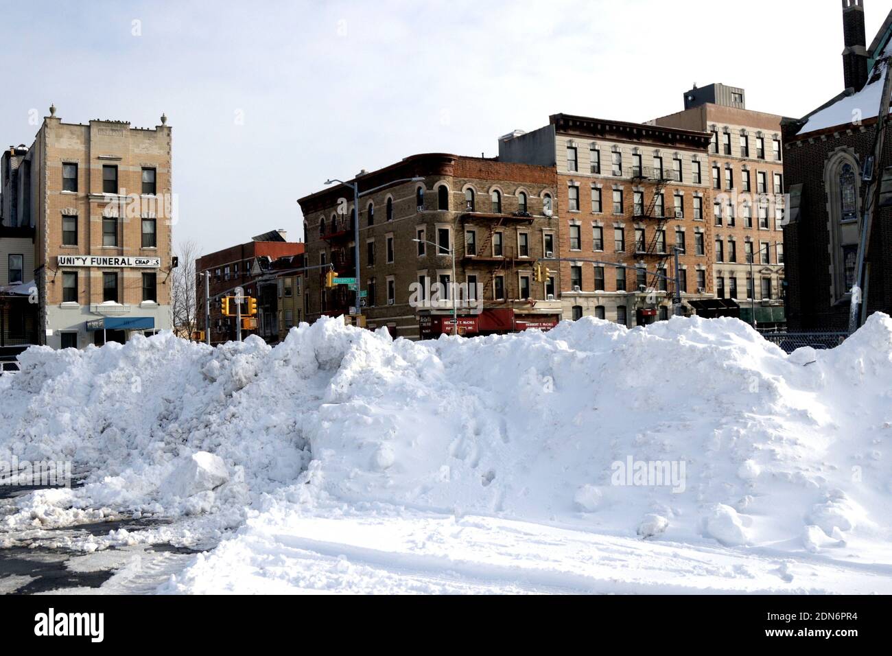 Aftermath of first major snow of the season, New York, NY USA Stock ...