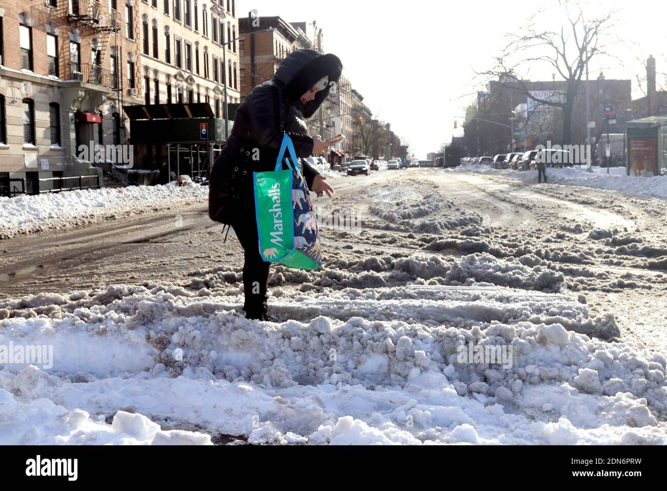 Aftermath of first major snow of the season, New York, NY USA Stock ...