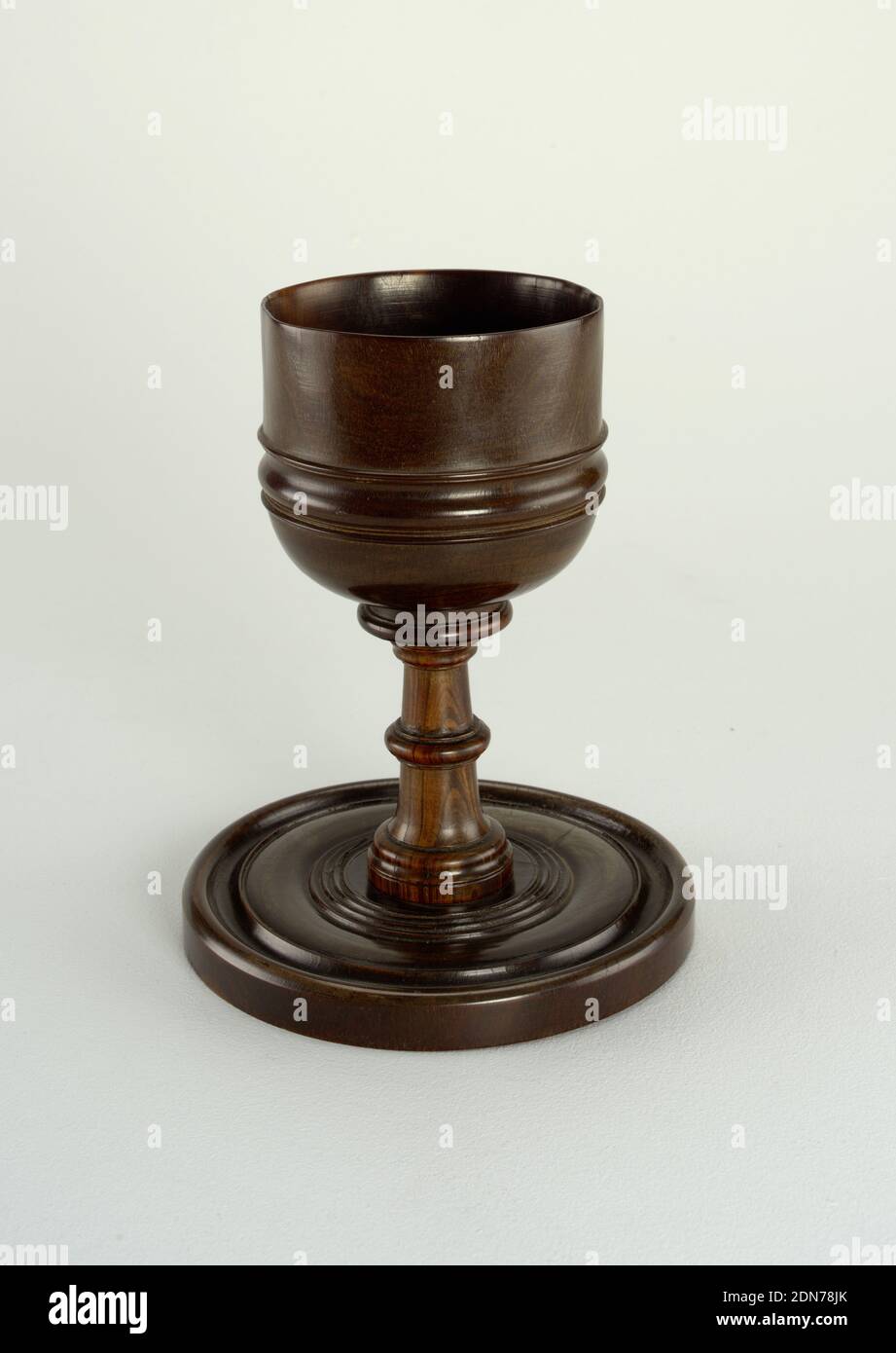 Goblet and base, Turned wood, England, 1700, woodwork, Decorative Arts, Goblet and base Stock Photo