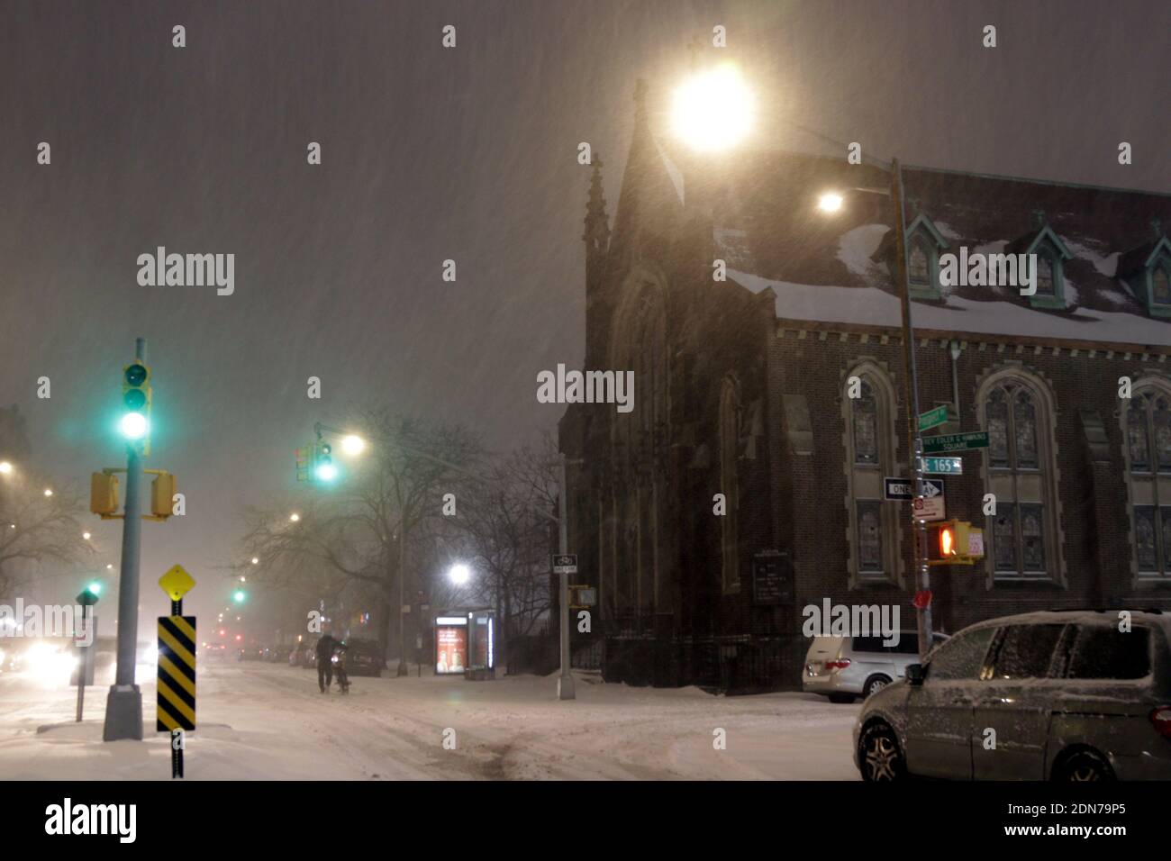 First major snow of the season, New York, NY USA Stock Photo - Alamy