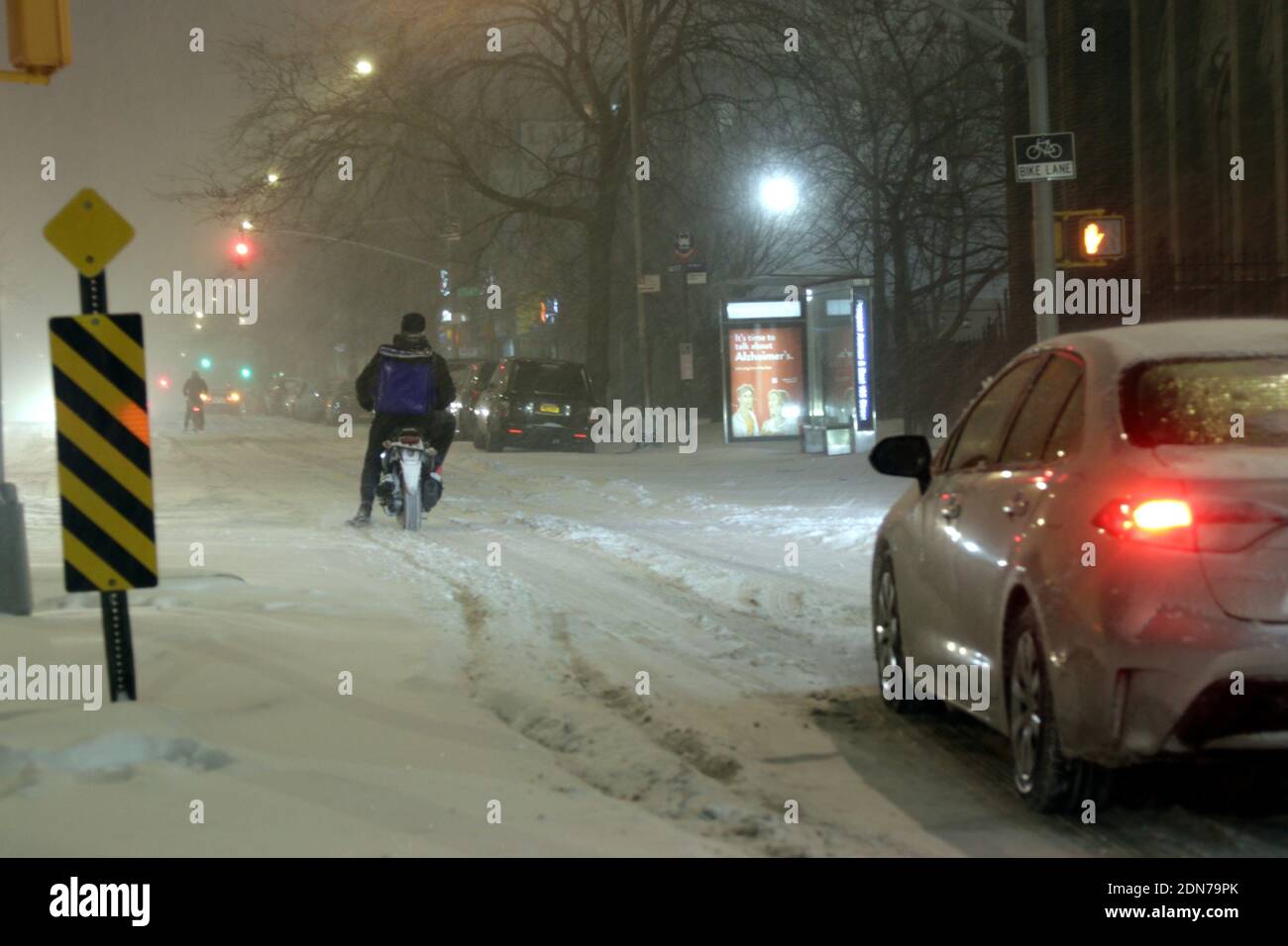First major snow of the season, New York, NY USA Stock Photo - Alamy