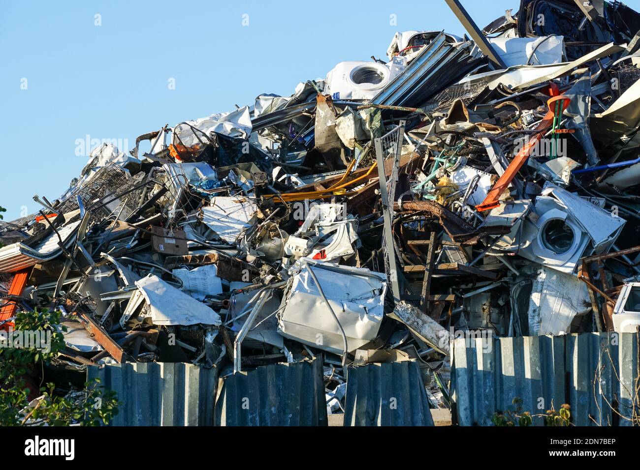 Big pile of scrap metal Stock Photo