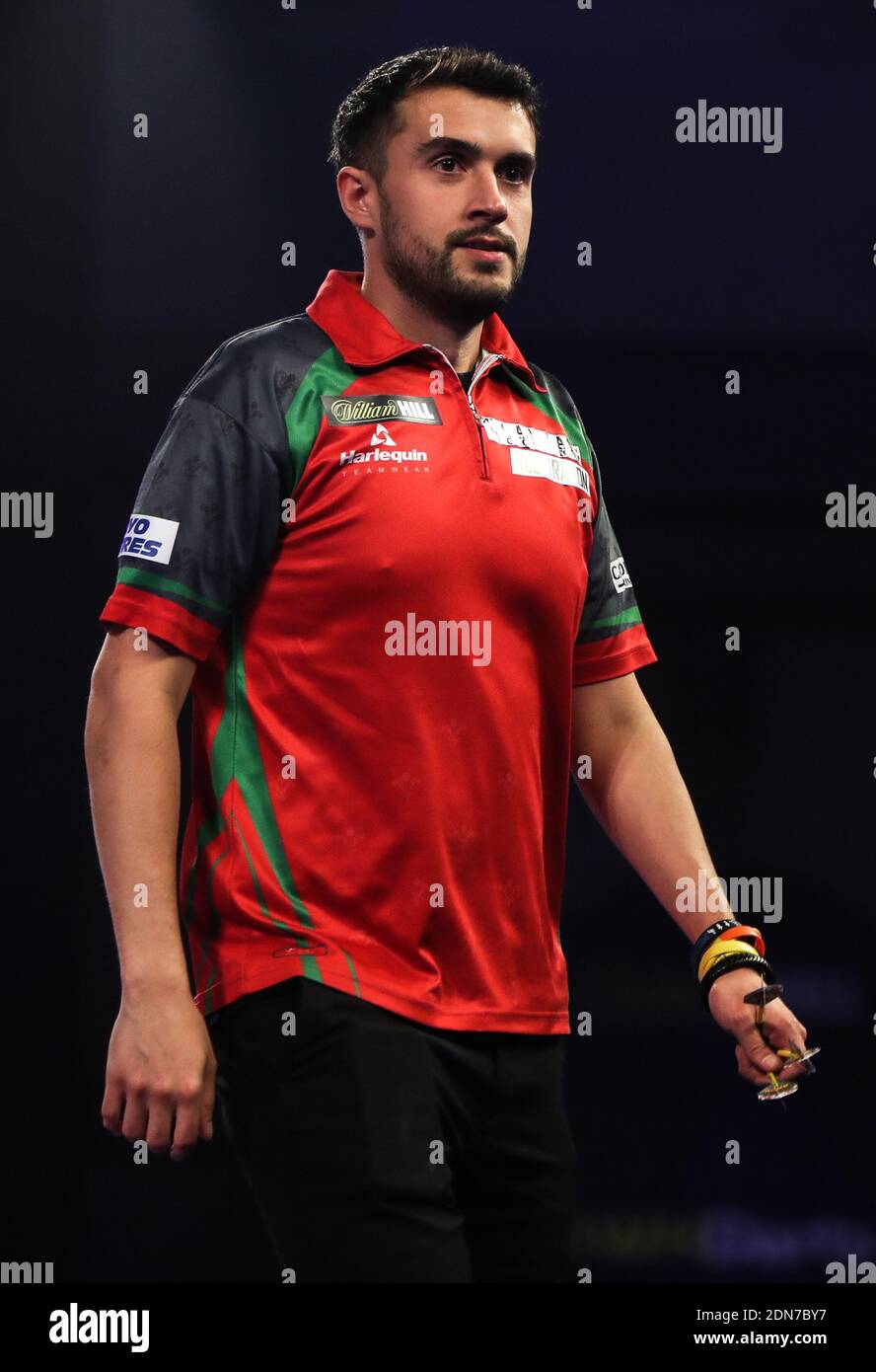 Jamie Lewis after winning his match during day three of the William Hill  World Darts Championship at Alexandra Palace, London Stock Photo - Alamy