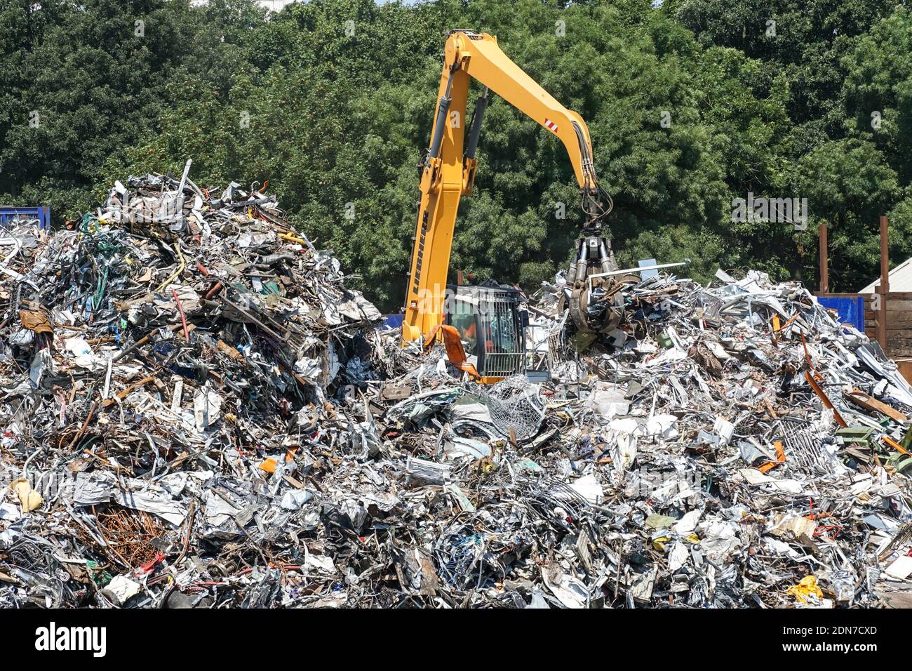 Scrap metal, scrap yard recycling centre in  London England United Kingdom UK Stock Photo