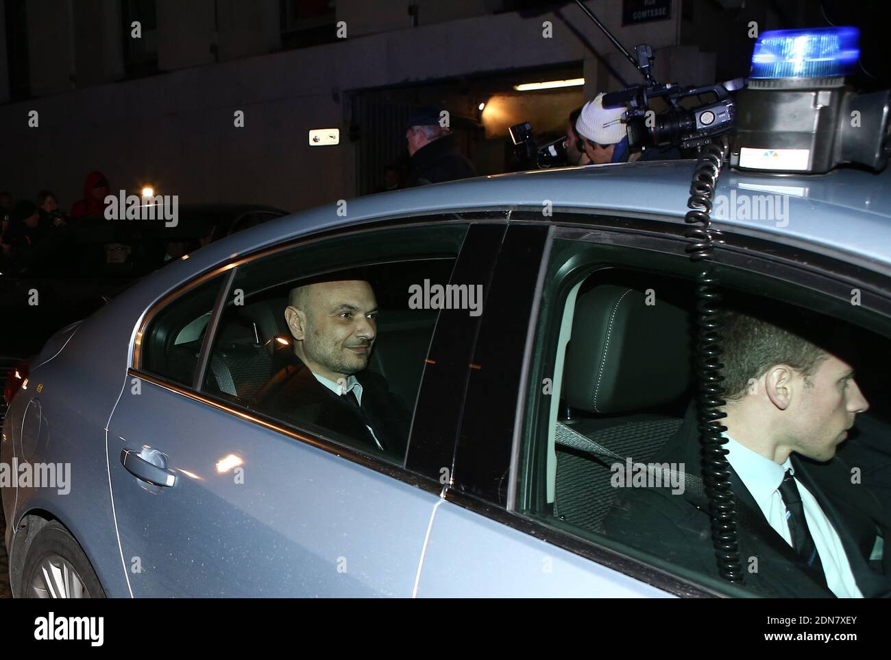Dominique Strauss-Kahn's lawyer Richard Malka arriving at the Lille Criminal Court for the Carlton case trial opening, in Lille, northern France on February 2, 2015. The case is named after a hotel at the centre of an alleged prostitution network with a cast of accused including former IMF managing director Dominique Strauss-Kahn, a police commissioner, the owner of a chain of brothels named Dodo la Saumure, a barrister, two luxury hotel directors and several freemasons. Photo by ABACAPRESS.COM Stock Photo