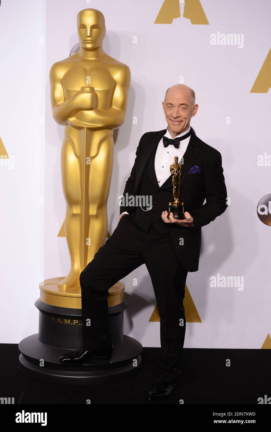 J.K. Simmons poses in the press room during the 87th Annual Academy