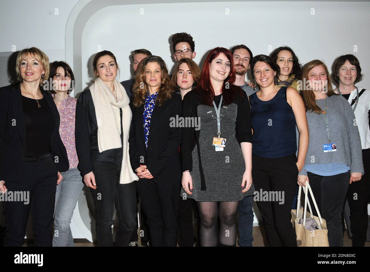 Exclusive - Julie Gayet and group attending the La Place Des Femmes Dans Le Cinema round table at the Museum fur Film und Fernsehen in Berlin, Germany on February 12, 2015. Photo by Aurore Marechal/ABACAPRESS.COM Stock Photo