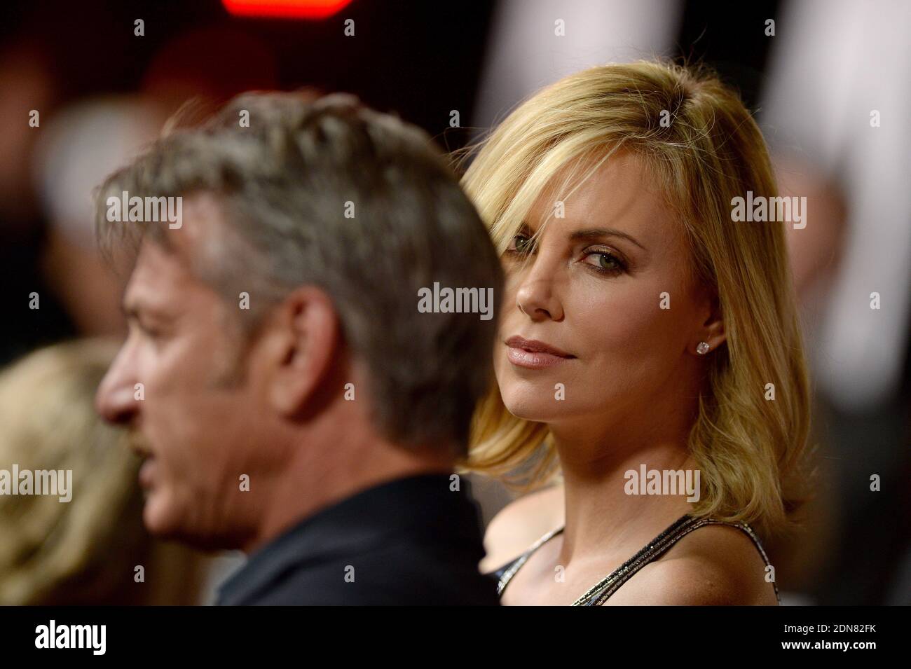 Sean Penn and Charlize Theron attend The Gunman premiere on March 12, 2015 in Los Angeles, CA, USA. Photo by Lionel Hahn/ABACAPRESS.COM Stock Photo