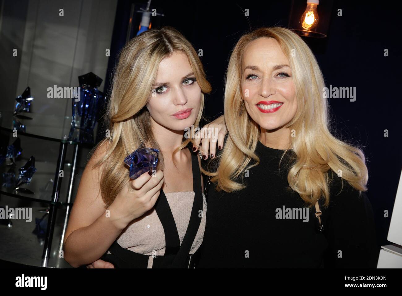 Jerry Hall and Georgia May Jagger attending Angel by Thierry
