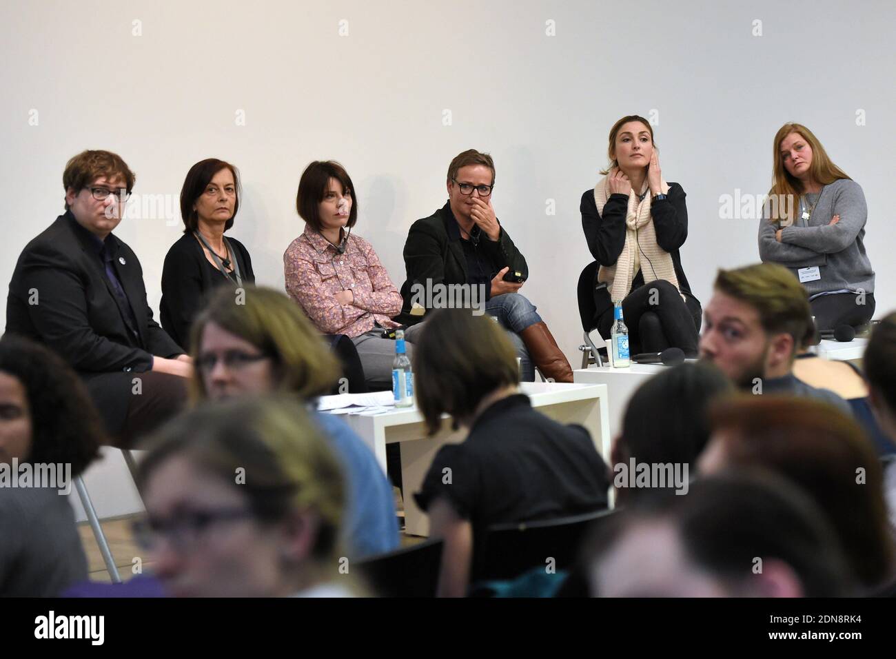 General atmosphere during the La Place Des Femmes Dans Le Cinema round table at the Museum fur Film und Fernsehen in Berlin, Germany on February 12, 2015. Photo by Aurore Marechal/ABACAPRESS.COM Stock Photo