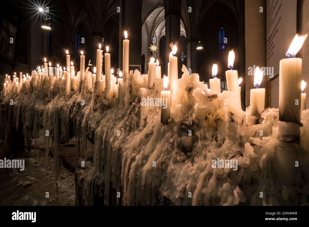 prayer candles in a church Stock Photo Alamy