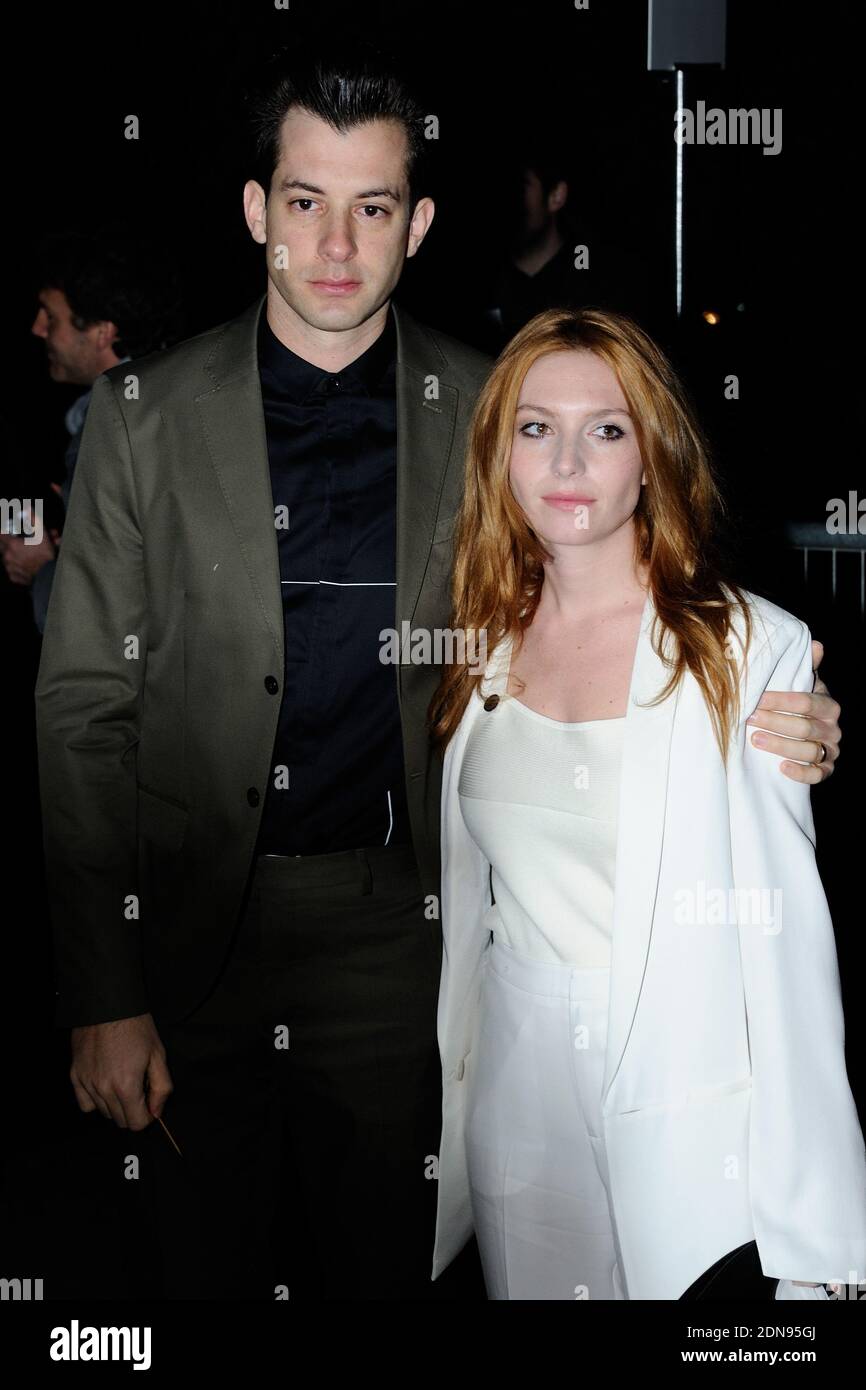 Mark Ronson and Josephine de La Baume arrive to the H&M Fall/Winter 2015-2016 Ready-To-Wear collection show held at the Grand Palais in Paris, France, on March 4, 2015. Photo by Aurore Marechal/ABACAPRESS.COM Stock Photo