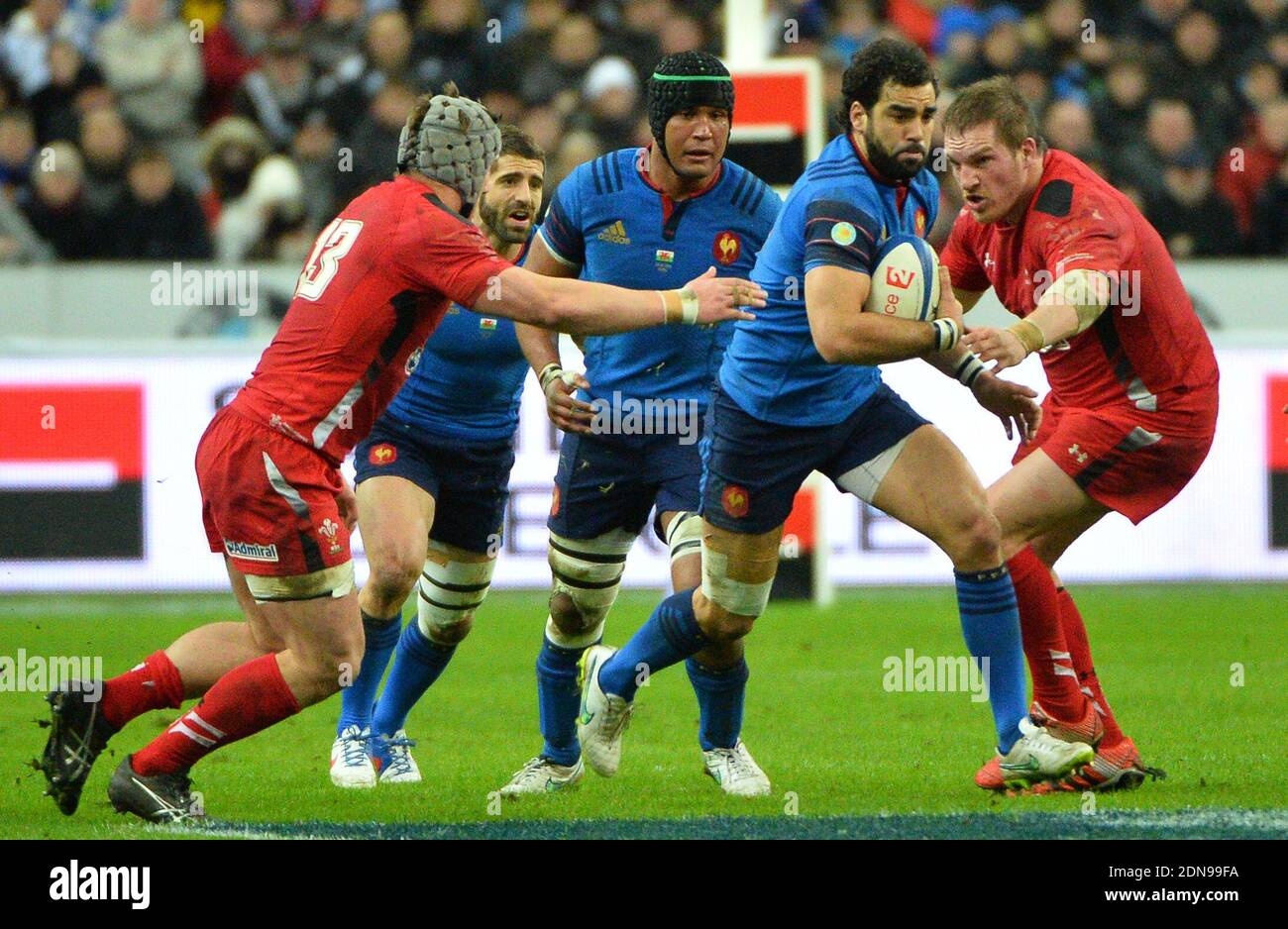 Wale's during their Six Nations tournament match at Stade de France, in Saint Denis, north of Paris, France, on Saturday, February 28, 2015. Photo by Christian Liewig/ABACAPRESS.COM Stock Photo