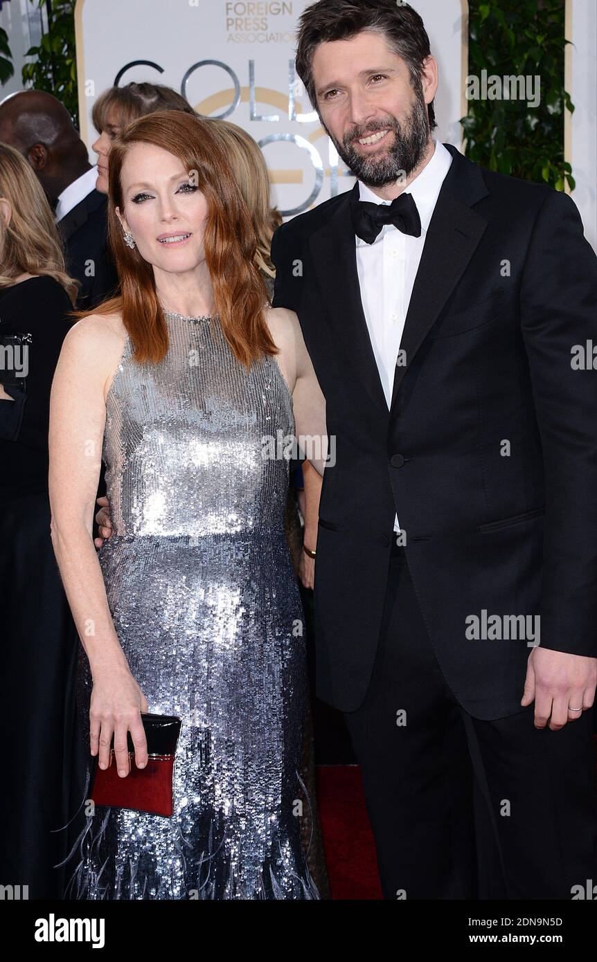 Julianne Moore and Bart Freundlich arriving at the 72nd annual Golden