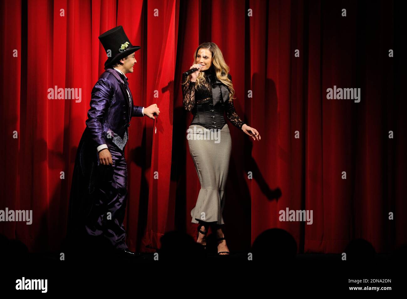 Clara Morgane, attending Mister France ceremony at Theatre La Bruyere in Paris, France on January 13, 2015. Photo by Alban Wyters/ABACAPRESS.COM Stock Photo