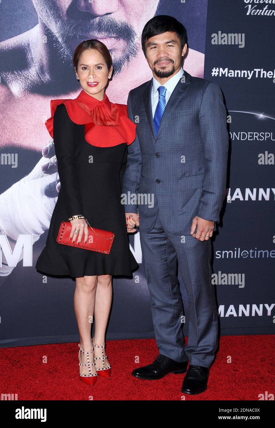 Jinkee Pacquiao and Manny Pacquiao attend the premiere of Manny at TCL Chinese Theatre on January 20, 2015 in Los Angeles, CA, USA. Photo by Lionel Hahn/ABACAPRESS.COM Stock Photo