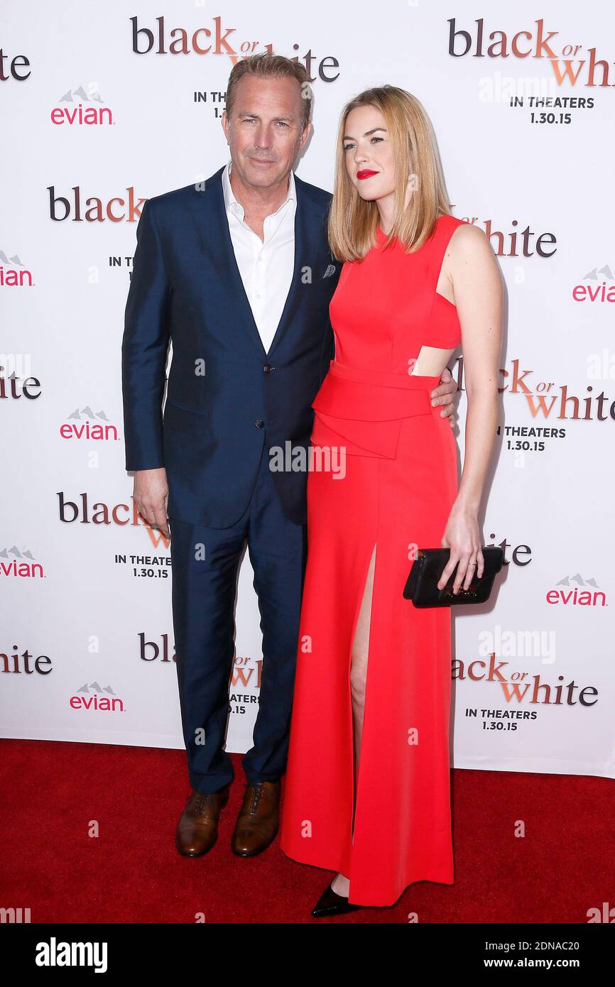 Kevin Costner and daughter Lily Costner attend the Premiere of Black Or