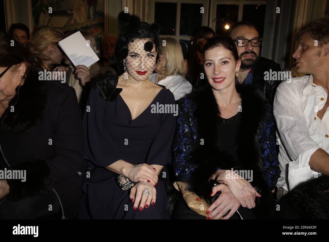 Dita Von Teese and Marie-Agnes Gillot attends Alexis Mabille's Spring