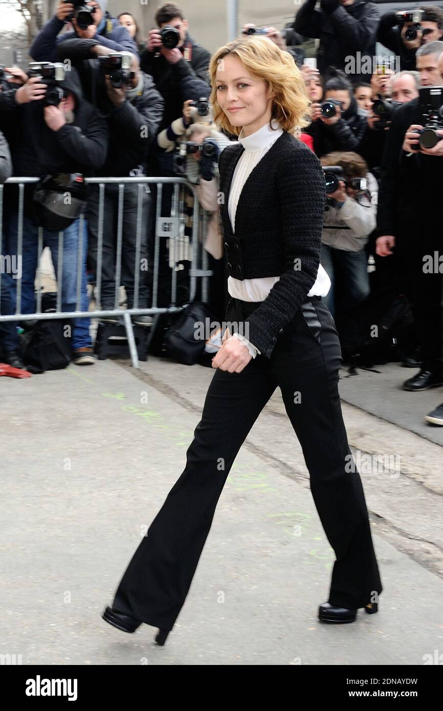 Vanessa Paradis attending Chanel's Spring-Summer 2015 Haute Couture ...
