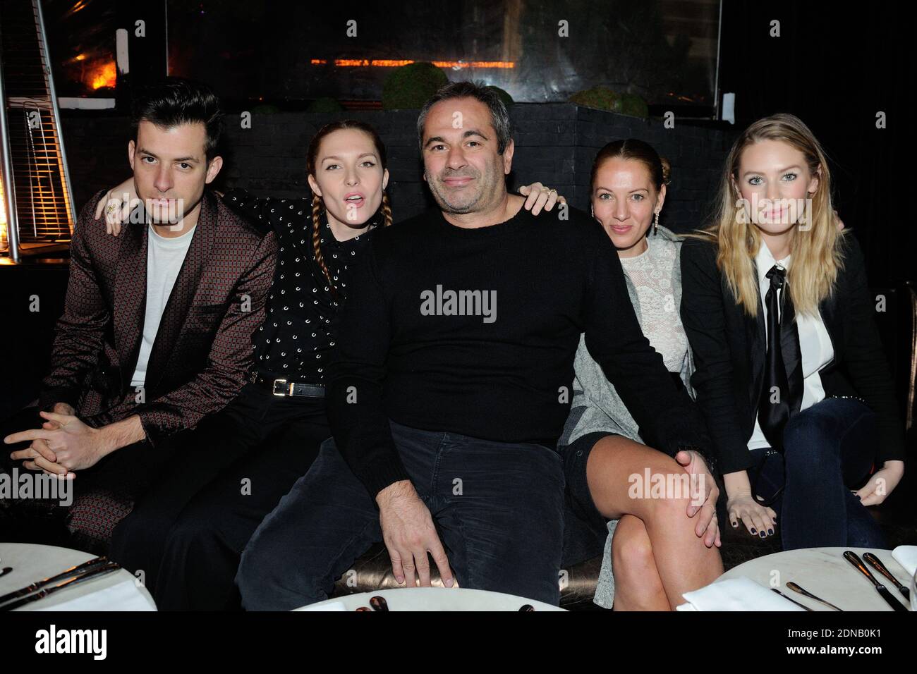 Jean-Yves Le Fur, Jennifer Eymere, Dylan Frances Penn, Mark Ronson and Josephine de la Baume attending Jalouse party at l' Arc in Paris, France on January 27, 2015. Photo by Alban Wyters/ABACAPRESS.COM Stock Photo