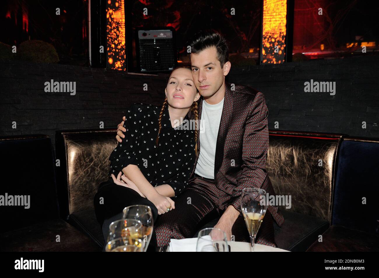 Mark Ronson and Josephine de la Baume attending Jalouse party at l' Arc in Paris, France on January 27, 2015. Photo by Alban Wyters/ABACAPRESS.COM Stock Photo