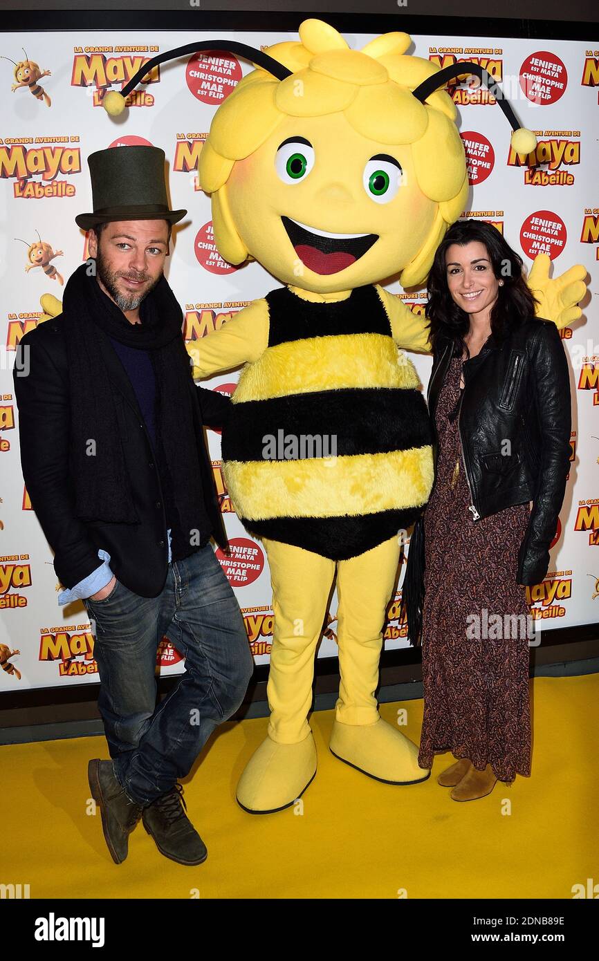 Christophe Mae And Jenifer Attending The Premiere Of La Grande Aventure De Maya L Abeille At