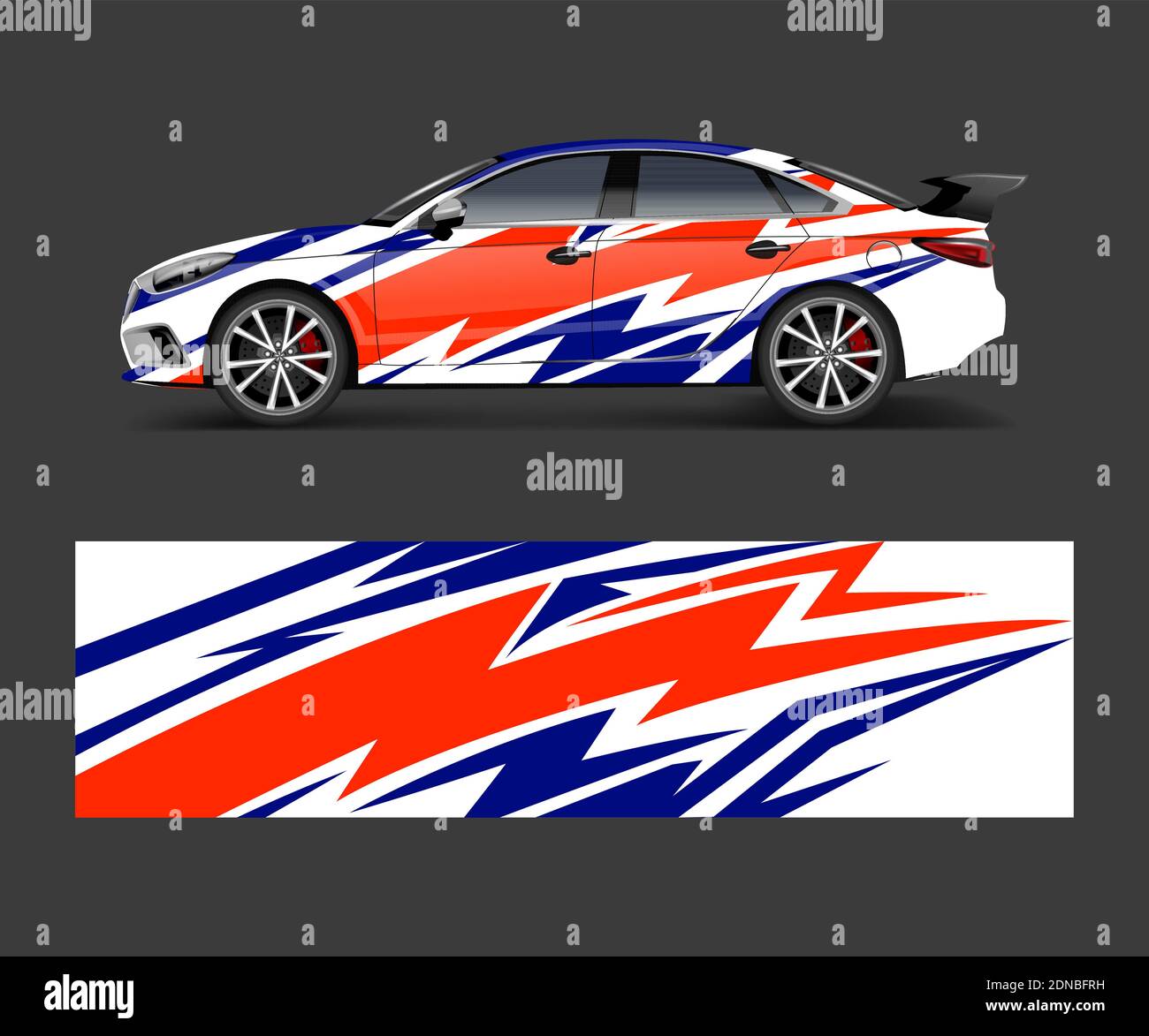 modern stripe for racing car wrap, sticker, and decal design vector ...