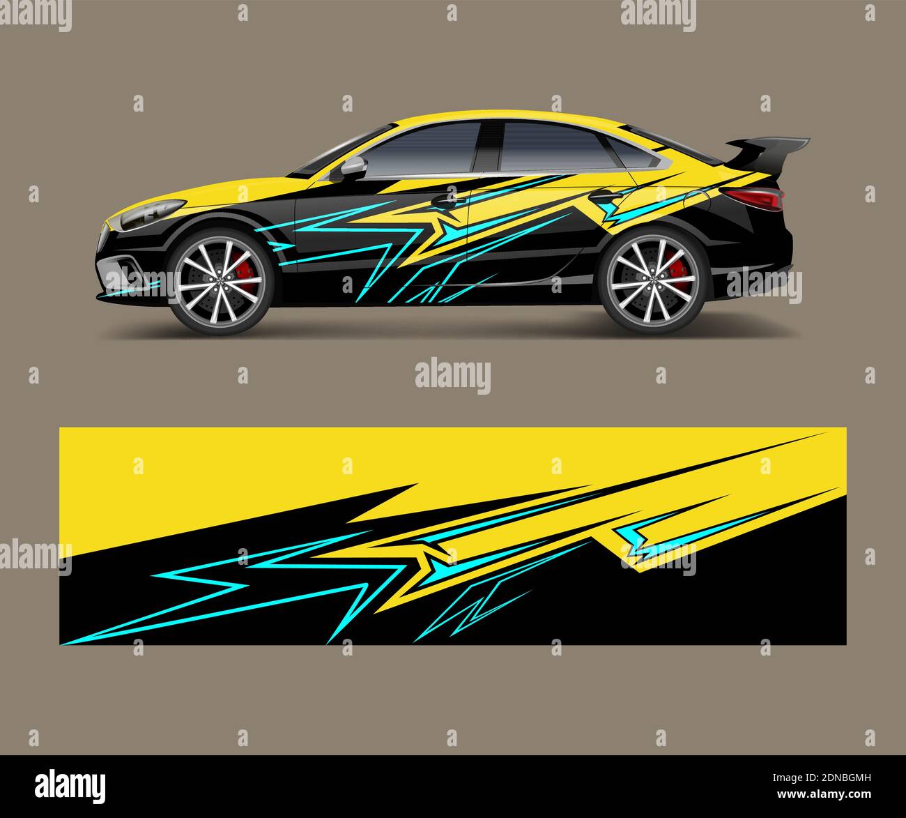 Side Body Graphic Sticker Abstract Racing Design Concept Car Decal