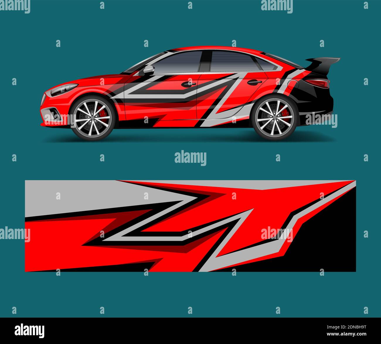 modern stripe for racing car wrap, sticker, and decal design vector Stock Vector Image & Art Alamy