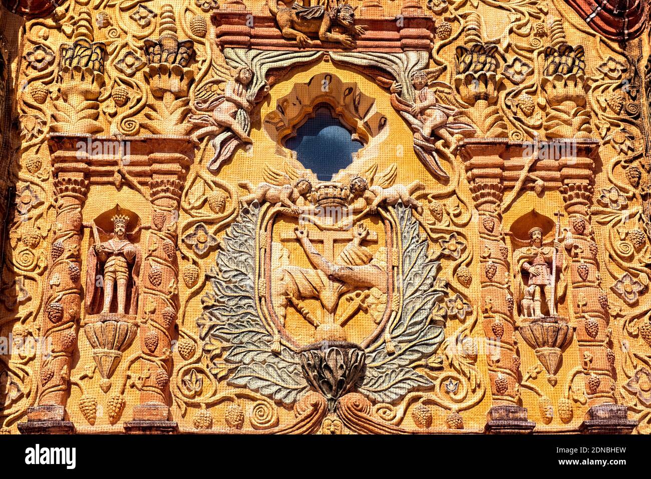 The Misión San Miguel Concá Franciscan mission in the Sierra Gorda mountains, Queretaro, Mexico Stock Photo