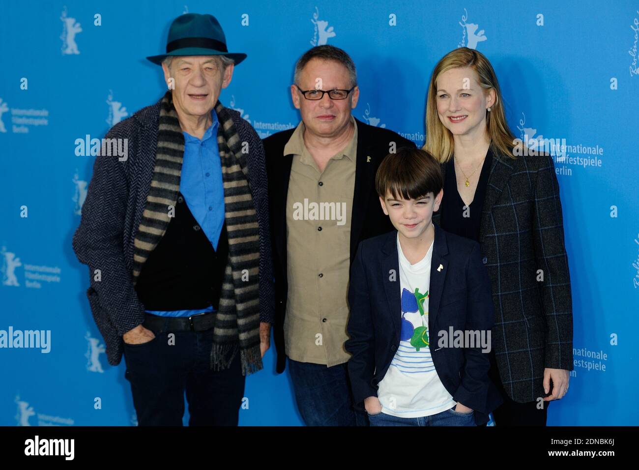 Milo Linney Ian McKellen, Laura Linney and Milo Parker attending the 'Mister Holmes ...
