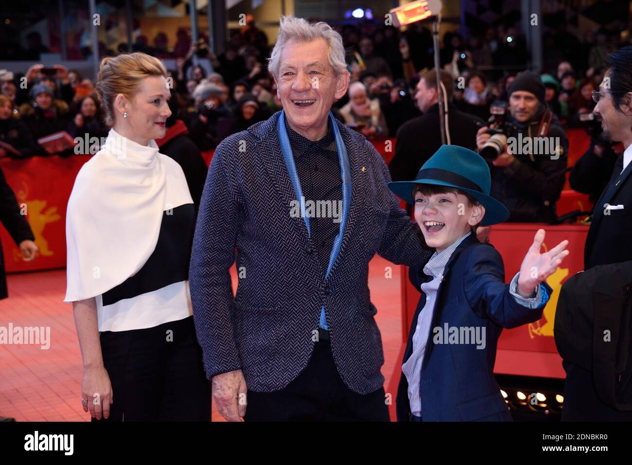 Milo Linney Laura Linney, Ian McKellen and Milo Parker attending the 'Mister Holmes ...