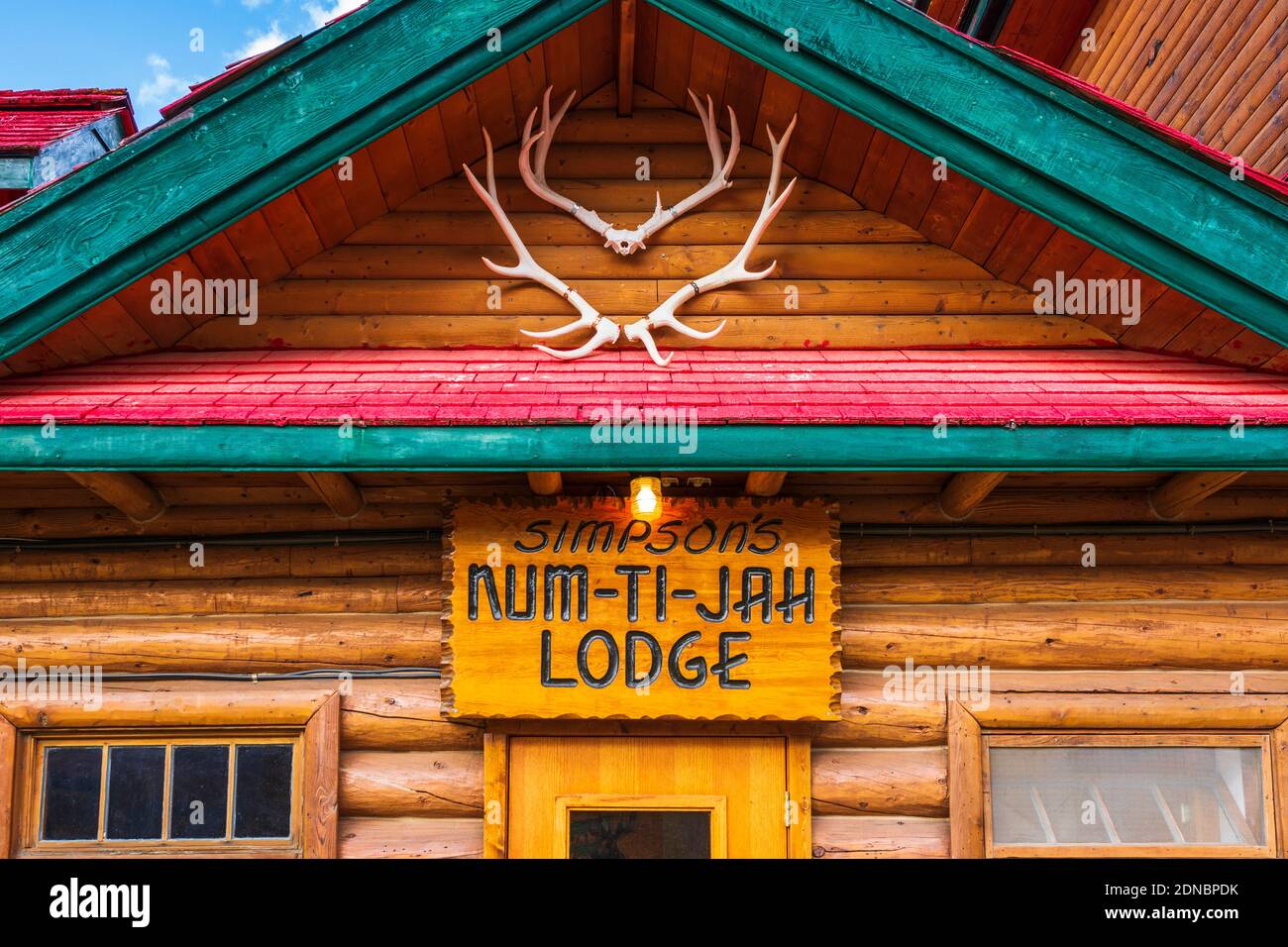 The Num-Ti-Jah Lodge at Bow Lake, Banff National Park, Alberta, Canada