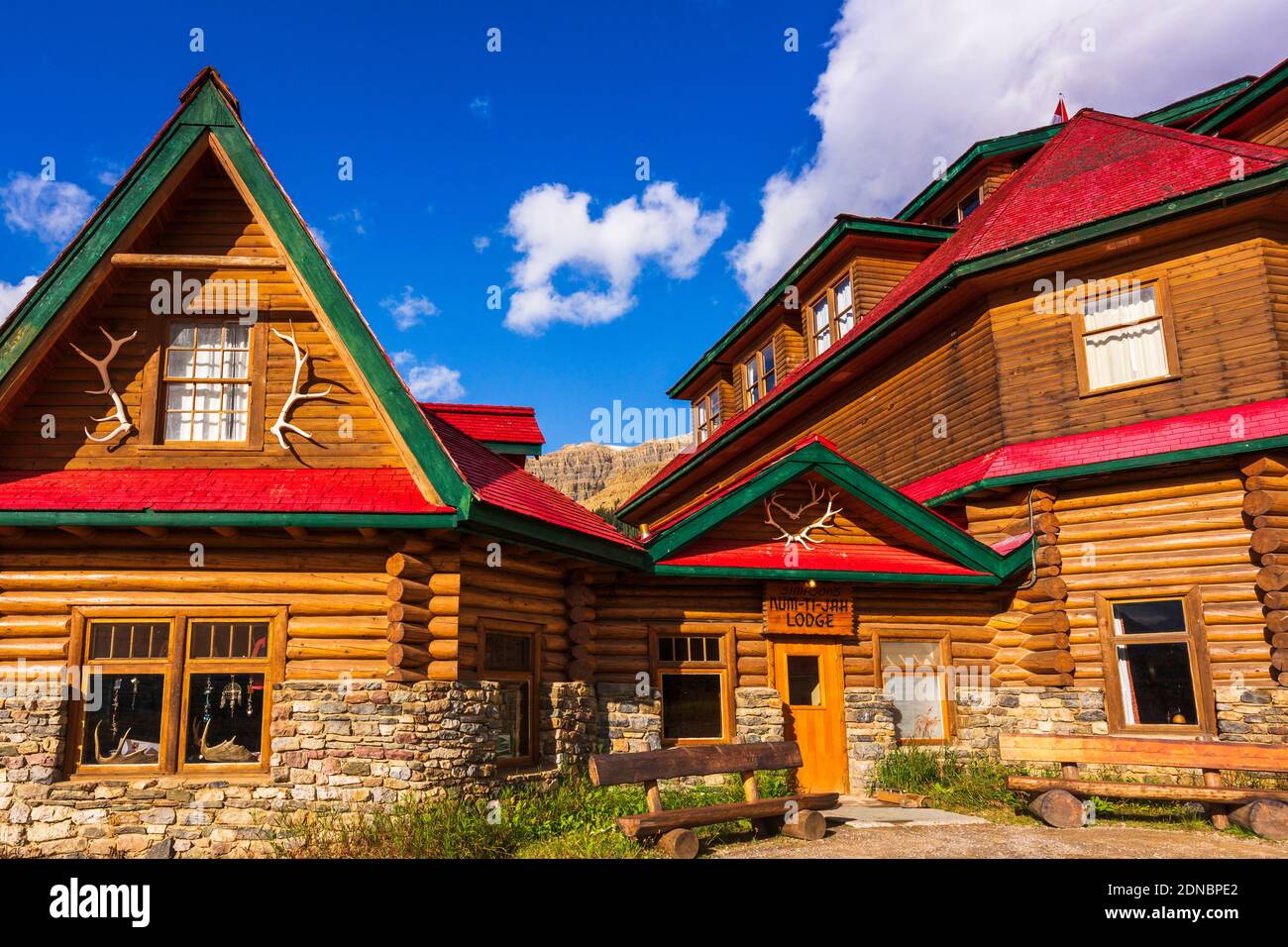 The Num-Ti-Jah Lodge at Bow Lake, Banff National Park, Alberta, Canada