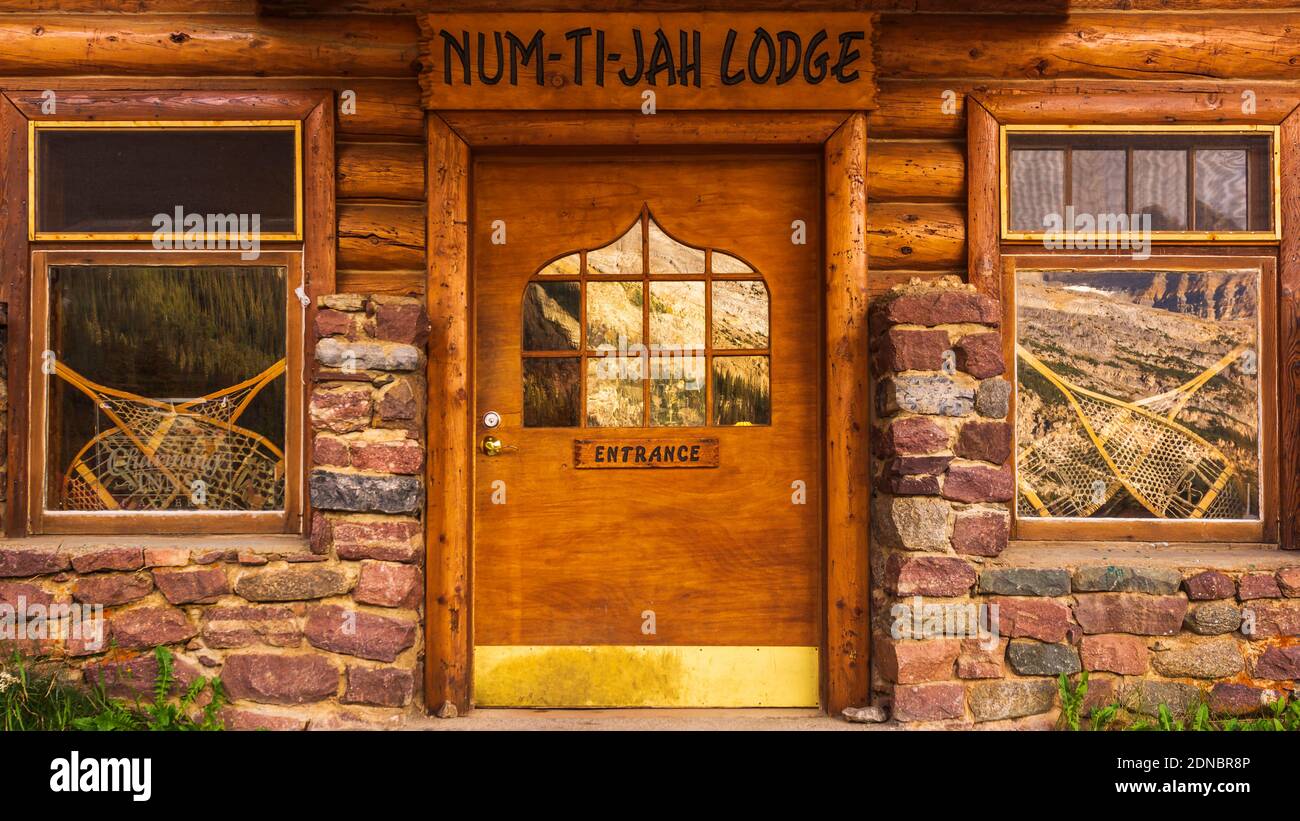 The Num-Ti-Jah Lodge at Bow Lake, Banff National Park, Alberta, Canada